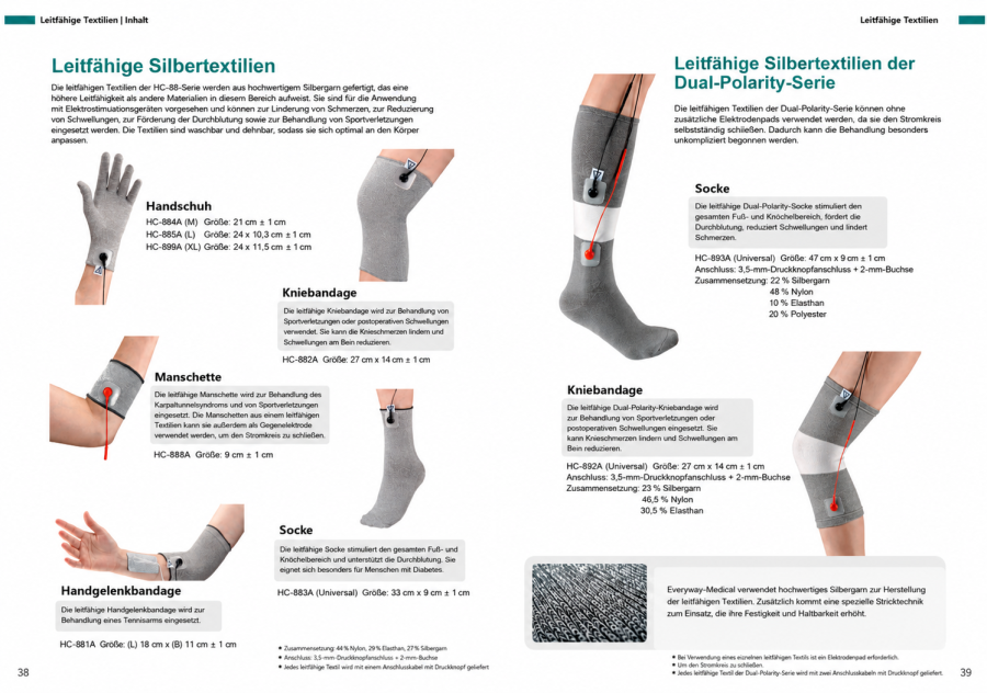 Preview: TENS-/EMS-Elektrodenhandschuh als Stimulationshandschuh