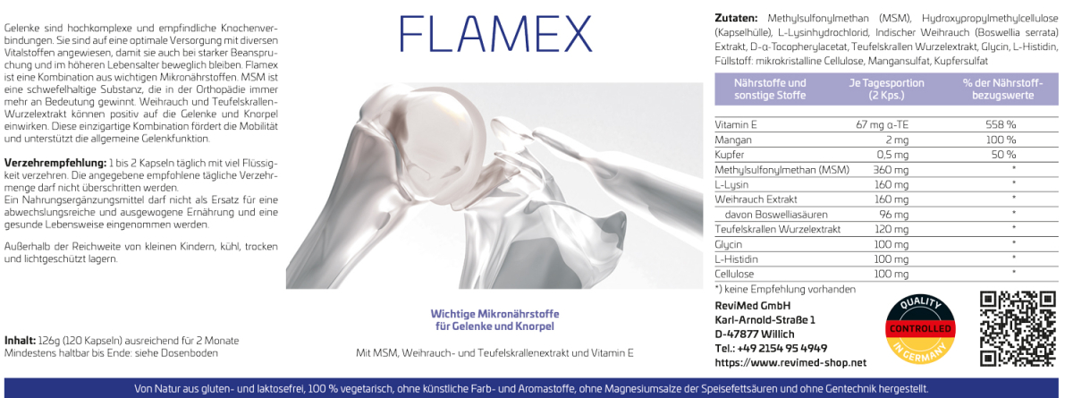 Flamex Mikronährstoffe für Gelenke und Knorpel